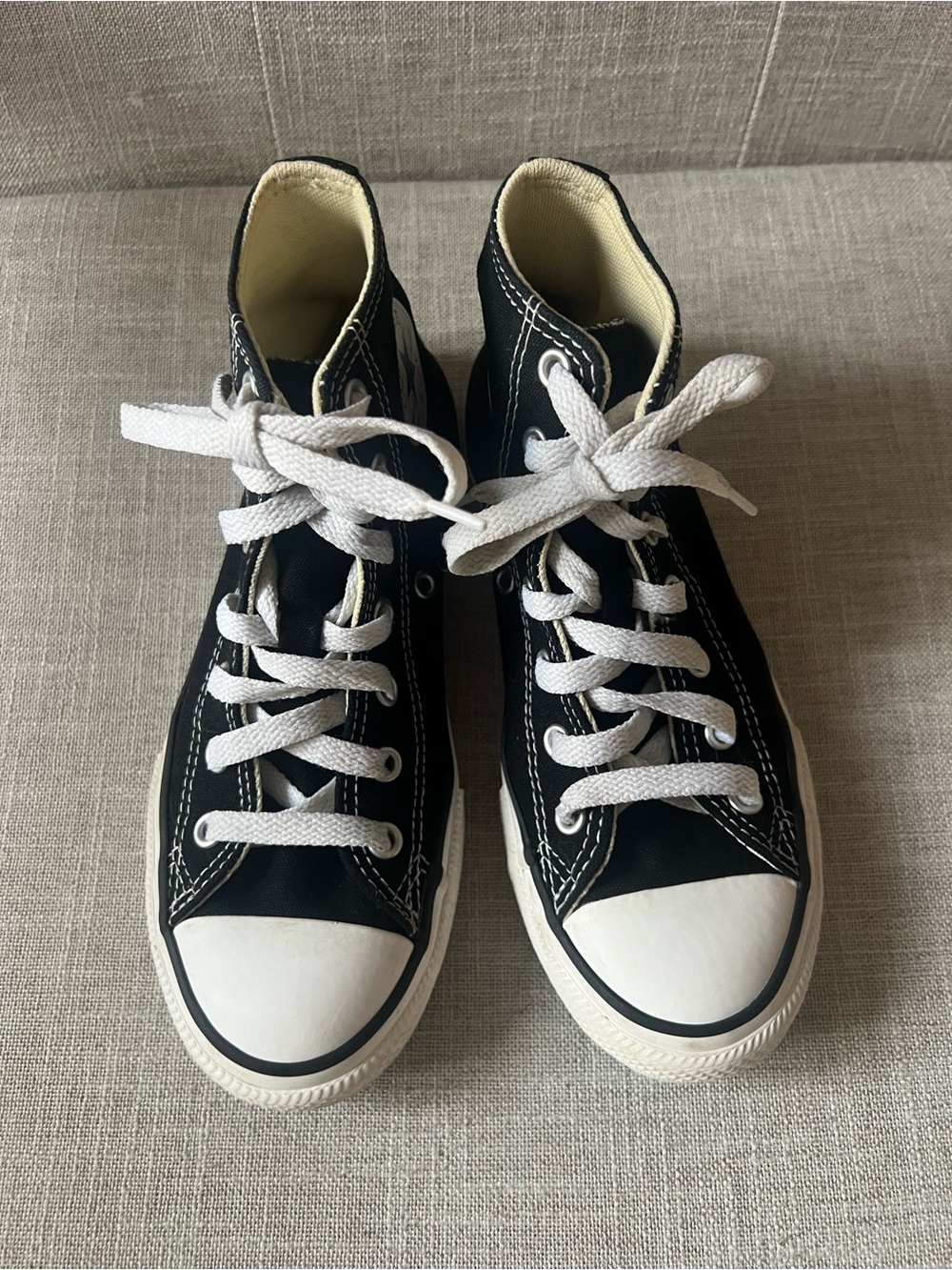 Converse Black Canvas High-Top Sneakers, boys 2, athletic casual streetwear